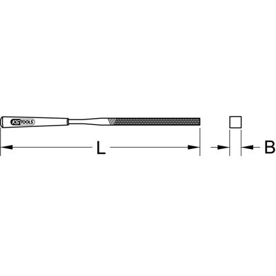 Produktbild von KSTOOLS® - Vierkant-Nadelfeile, 2mm