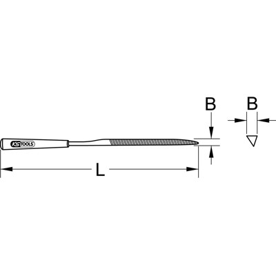 Produktbild von KSTOOLS® - Messer-Nadelfeile, 5mm