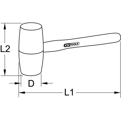 Produktbild von KSTOOLS® - Holzhammer, 300g