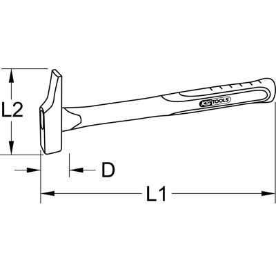 Produktbild von KSTOOLS® - Schreinerhammer, französische Form, 200g