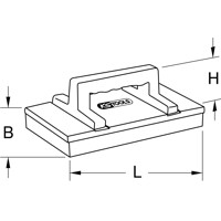 Produktbild von KSTOOLS® - Holz-Reibebrett, rechteckig mit Schwamm, 140x250mm