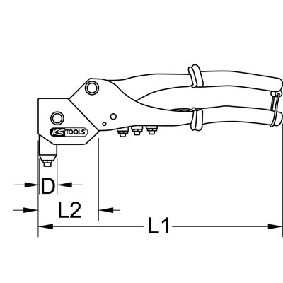 Produktbild von KSTOOLS® - Handnietzange, 290mm