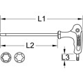 Produktbild von KSTOOLS® - T-Griff-Winkelstiftschlüssel Torx Kugelkopf,T15