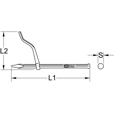 Produktbild von KSTOOLS® - Maurerputzhaken, rund, 250mm