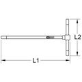 Produktbild von KSTOOLS® - 3-Wege T-Griff-Innensechskant-Schlüssel, 10,0mm