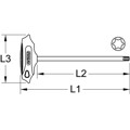 Produktbild von KSTOOLS® - T-Griff-Torx-Stiftschlüssel lang, T10