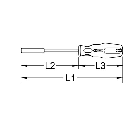 Produktbild von KSTOOLS® - 1/4" ERGOTORQUEplus Bit-Schraubendreher, 205mm