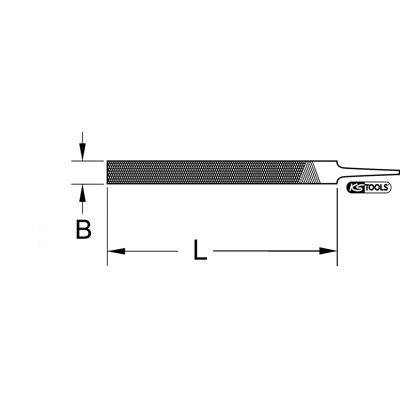 Produktbild von KSTOOLS® - Flach-Feilenblatt, Form B, 200mm, Hieb1