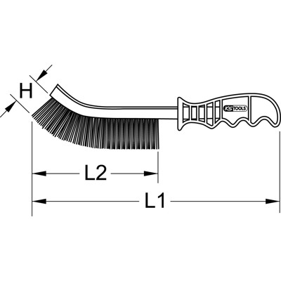 Produktbild von KSTOOLS® - Stahldraht-Allzweck-Drahtbürste, 250mm