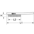 Produktbild von KSTOOLS® - Edelstahl Handdrahtbürste 4-reihig, 290mm