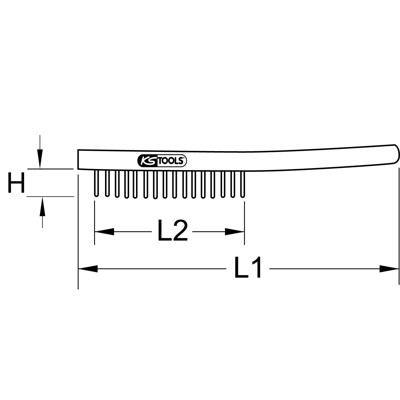 Produktbild von KSTOOLS® - Edelstahl Handdrahtbürste 4-reihig, 290mm