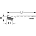 Produktbild von KSTOOLS® - Stahldraht Zündkerzen-Drahtbürste-2-reihig, 170mm