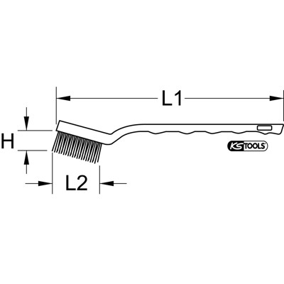 Produktbild von KSTOOLS® - Stahldraht Zündkerzen-Drahtbürste-2-reihig, 170mm