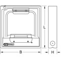 Produktbild von KSTOOLS® - Wasserwaage, mit Rahmen, 200mm