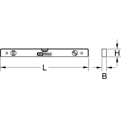 Produktbild von KSTOOLS® - Aluminiumprofil-Wasserwaage, 1000mm