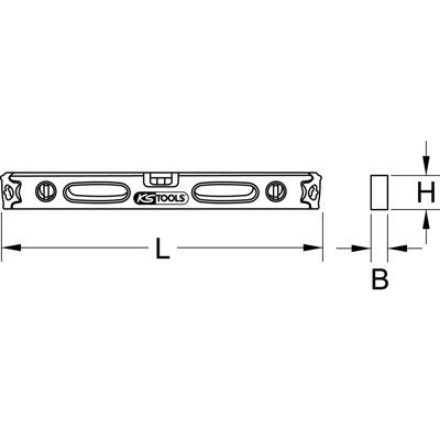 Produktbild von KSTOOLS® - Aluminiumprofil-Wasserwaage,1000mm,Rohrnivellierung