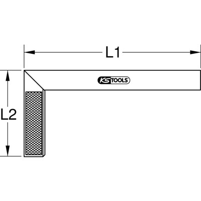 Produktbild von KSTOOLS® - Schreinerwinkel mit Aluminiumzunge, 250mm