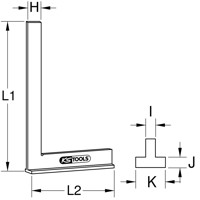 Produktbild von KSTOOLS® - Anschlagwinkel nach DIN 875/2, 300mm