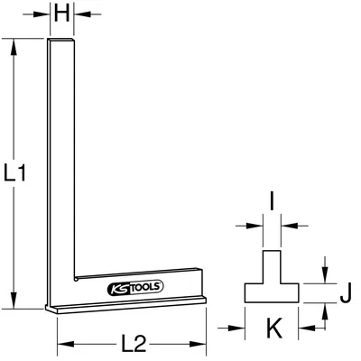 Produktbild von KSTOOLS® - Anschlagwinkel nach DIN 875/2, 400mm