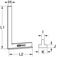 Produktbild von KSTOOLS® - Anschlagwinkel nach DIN 875/0, 300mm