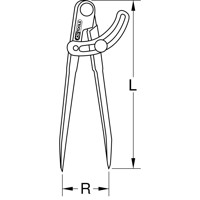 Produktbild von KSTOOLS® - Spitzzirkel mit Stellbogen, 300mm