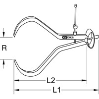 Produktbild von KSTOOLS® - Präzisions-Feder-Greifzirkel-Außentaster, 180mm