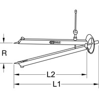 Produktbild von KSTOOLS® - Präzisions-Feder-Spitzzirkel mit auswechselbaren Spitzen, 190mm