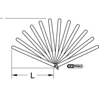 Produktbild von KSTOOLS® - Kolbenspiellehre, 13 Blatt, 0,05-1mm, 200mm lang