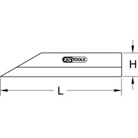 Produktbild von KSTOOLS® - Präzisions-Haarlineal, 400mm