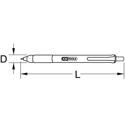 Produktbild von KSTOOLS® - Hartmetall-Anreißnadel in Kugelschreiberform, 160mm