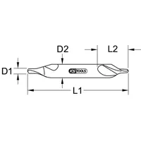 Produktbild von KSTOOLS® - HSS Zentrierbohrer Form R, 3,15 / 8,0mm