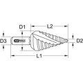 Produktbild von KSTOOLS® - HSS Stufenbohrer extra kurz,Ø 4-20mm, 9 Stufen