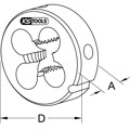 Produktbild von KSTOOLS® - HSS Co Schneideisen M, M7x1