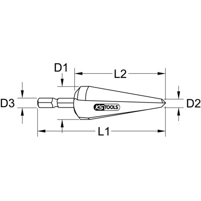 Produktbild von KSTOOLS® - Blechschälbohrer-Bit HSS, ø5 - 22mm