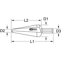 Produktbild von KSTOOLS® - Blechschälbohrer HSS TiN, ø4 - 30mm