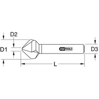 Produktbild von KSTOOLS® - Kegel- und Entgratsenker 90° HSS Co 5 ø30mm