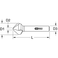 Produktbild von KSTOOLS® - Kegel- und Entgratsenker 90° HSS TiN ø9,4mm