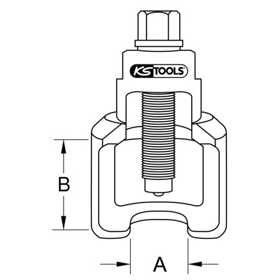 Produktbild von KSTOOLS® - Vibro-Impact Universal-Kugelgelenk-Abzieher-Glocke 39 x 60mm