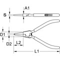 Produktbild von KSTOOLS® - Sicherungszange für Außensicherungsringe, 130mm