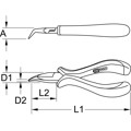 Produktbild von KSTOOLS® - Feinmechanik-Flachrundzange-gebogen, 130mm