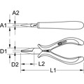 Produktbild von KSTOOLS® - Feinmechanik-Flachzange, 125mm