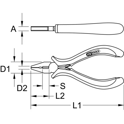 Produktbild von KSTOOLS® - Feinmechanik-Kombinationszange, 120mm