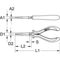 Produktbild von KSTOOLS® - ESD Rundzange, gerade, ohne Hieb, 130mm