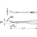 Produktbild von KSTOOLS® - Flachrundzange 45° gebogen, XL, 270mm