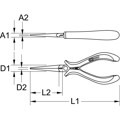 Produktbild von KSTOOLS® - ESD Rundzange, gerade, ohne Hieb, 130mm