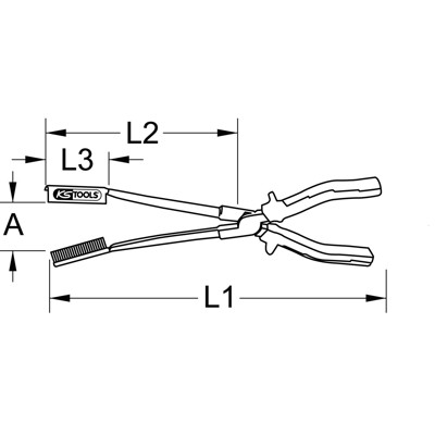 Produktbild von KSTOOLS® - Zündkerzenstecker-Zange, lang