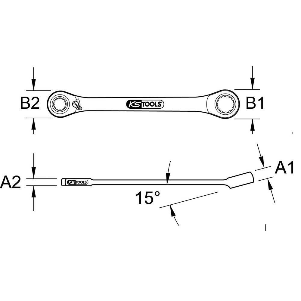KSTOOLS GEARplus Mini-Bit-Umschalt-Ratschenringschlüssel 1/4"x1/4" Produktbild img2 L
