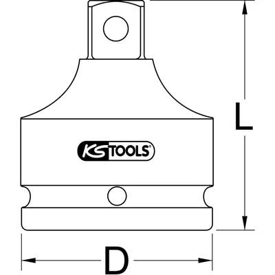 Produktbild von KSTOOLS® - 1" Kraft-Bit-Stecknuss Innensechskant, kurz, 22mm