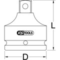 Produktbild von KSTOOLS® - 1/4" Kraft-Stecknuss-Adapter, 1/4"F x 3/8"M