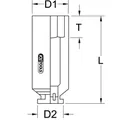 Produktbild von KSTOOLS® - 3/8" Sechskant-Kraft-Stecknuss, lang, 19mm